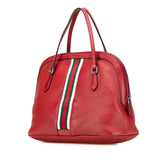 グッチ ウェビングライン ハンドバッグ ショルダーバッグ2WAY 420023 レッド レザー レディース GUCCI 【中古】